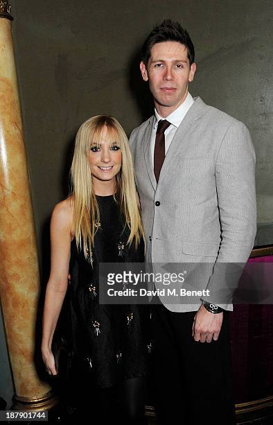 Joanne Froggatt and James Cannon attend an after party celebrating the press night performance of 'Mojo' at Cafe de Paris on November 13, 2013 in...