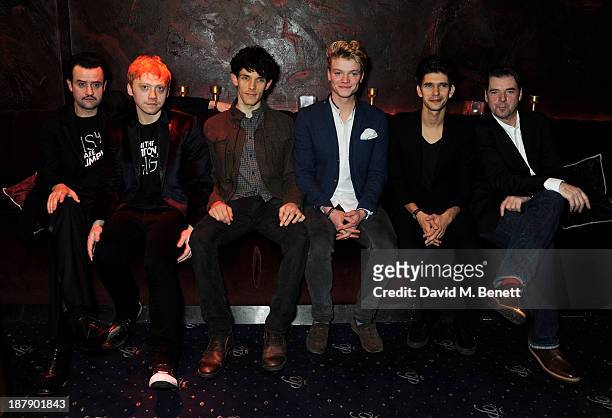 Cast members Daniel Mays, Rupert Grint, Colin Morgan, Tom Rhys Harries, Ben Whishaw and Brendan Coyle attend an after party celebrating the press...