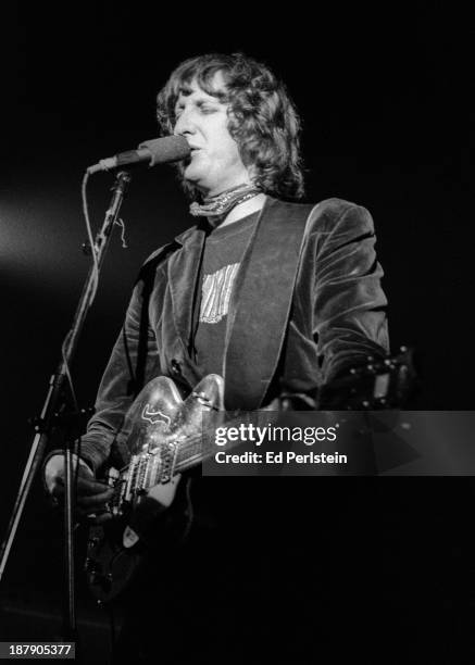 Bone Burnett performs with the Alpha Band at Winterland Arena on January 29, 1977 in San Francisco, California.