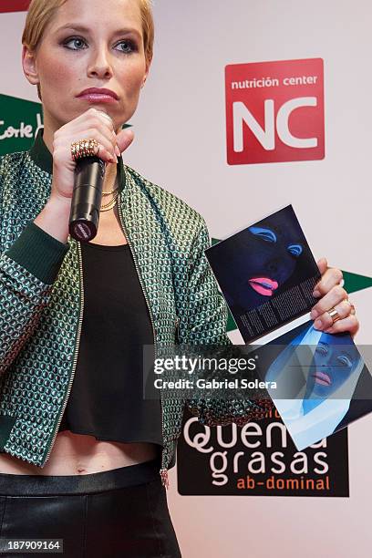 Soraya Arnelas presents Lipomorosil at El Corte Ingles Store on November 13, 2013 in Madrid, Spain.