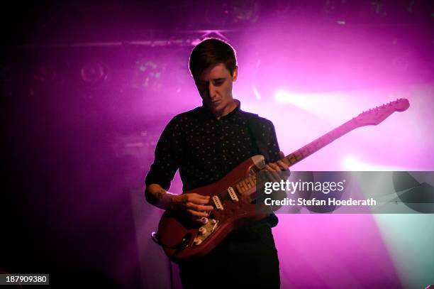 Nick Hunt of Outfit performs live as support for MS MR during a concert at Astra on November 13, 2013 in Berlin, Germany.