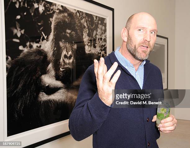 Lawrence Dallaglio attends the private view of ENCOUNTER the stunning wildlife photography of David Yarrow at Saatchi Gallery on November 13, 2013 in...