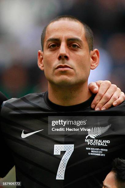 Leo Bertos of New Zealand during a match between Mexico and New Zealand as part of the FIFA World Cup Qualifiers at Azteca Stadium on November 13,...