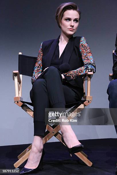 Evan Rachel Wood attends "Meet The Actor: Charlie Countryman" at Apple Store Soho on November 13, 2013 in New York City.