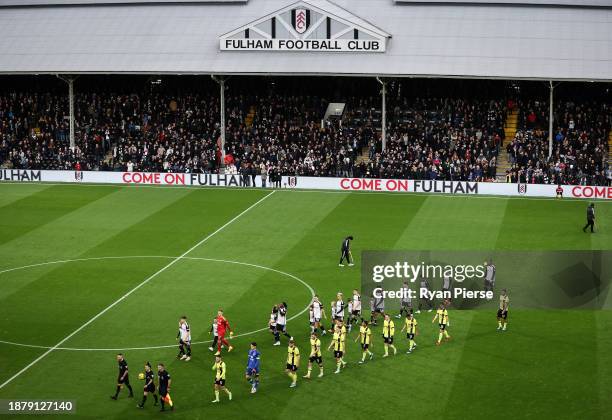 General view inside the stadium as Referee Rebecca Welch takes to the field prior to becoming the first woman to referee a Premier League match,...