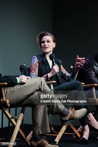 Evan Rachel Wood attends "Meet The Actor: Charlie Countryman" at Apple Store Soho on November 13, 2013 in New York City.