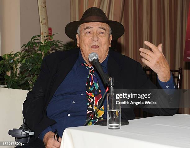 Director Bernardo Bertolucci attends the press reception announcing The Line-up for The Cinema Italian Style 2013 Film Festival at Sunset Tower on...