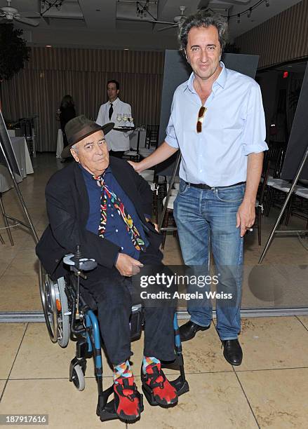 Directors Bernardo Bertolucci and Paolo Sorrentino attend the press reception announcing The Line-up for The Cinema Italian Style 2013 Film Festival...