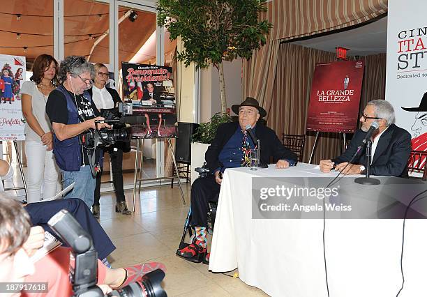 Director Bernardo Bertolucci attends the press reception announcing The Line-up for The Cinema Italian Style 2013 Film Festival at Sunset Tower on...