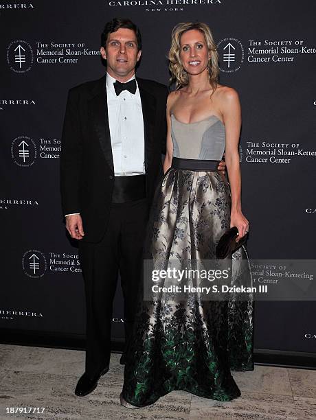Peter de Neufville and Joanna Baker de Neufville attends the 2013 Society Of Memorial Sloan-Kettering Cancer Center Fall Party at the Four Seasons...