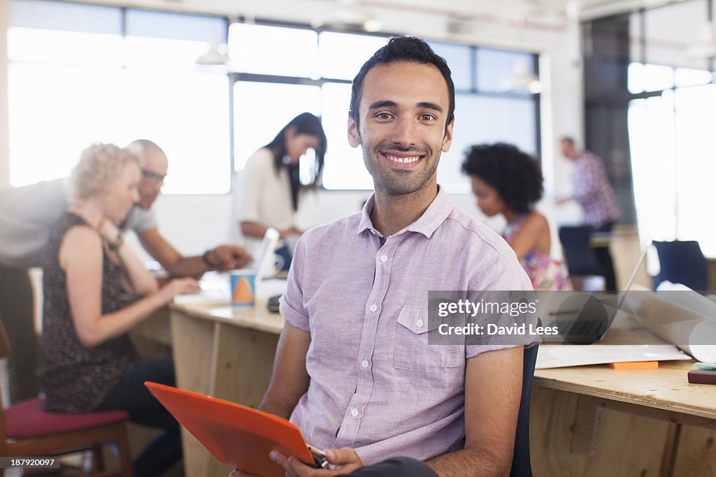 Portrait of businessman in modern office