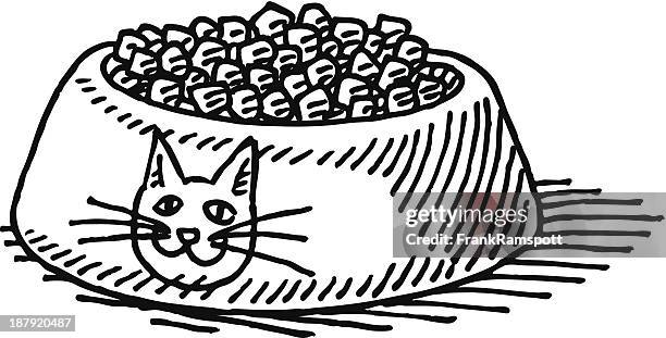 cat food bowl drawing - cat food 幅插畫檔、美工圖案、卡通及圖標