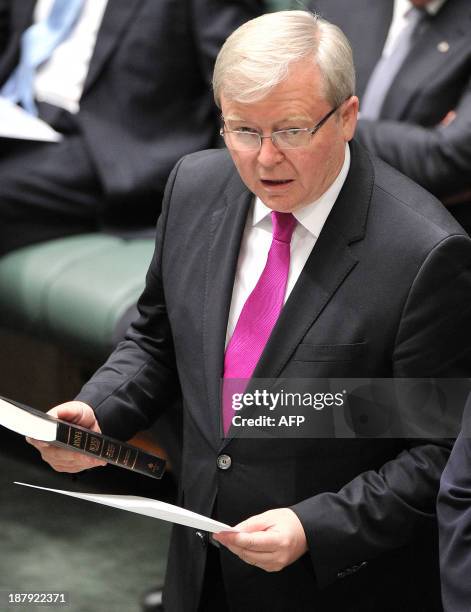 Kevin Rudd Inauguration Kevin Rudd Sworn In As Australian Prime Minister Photos and Premium ...