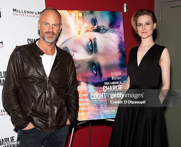 Director Fredrik Bond and Evan Rachel Wood attend the "Charlie Countryman" screening at Sunshine Landmark on November 13, 2013 in New York City.