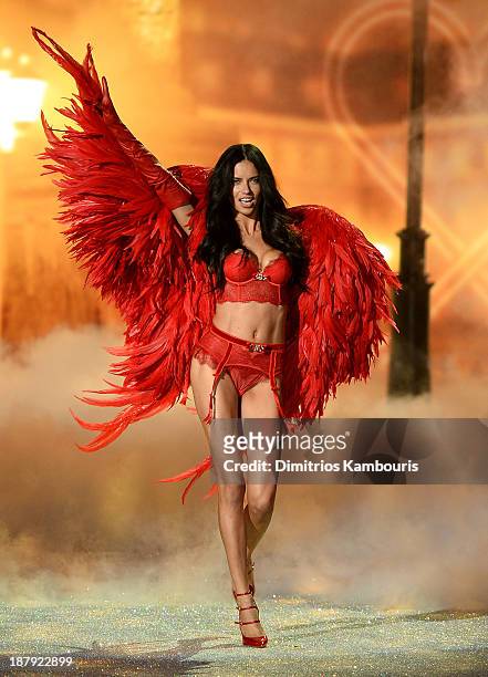 Model Adriana Lima walks the runway at the 2013 Victoria's Secret