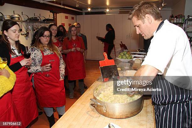 Chef Curtis Stone attends the Cooking with Curtis Stone and Netflix event at Miette Culinary Studio on November 13, 2013 in New York City.