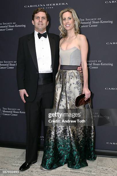 Peter de Neufville and Joanna Baker de Neufville attend the Society Of Memorial Sloan-Kettering Cancer Center's Associates Committee fall party at...