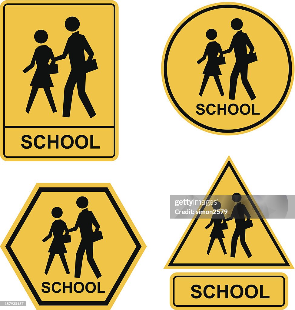 School Zone Crossing Sign HighRes Vector Graphic Getty Images