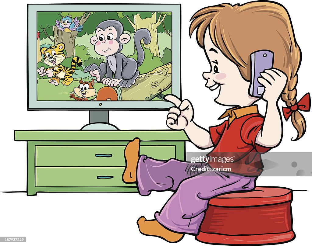 Girl with mobile