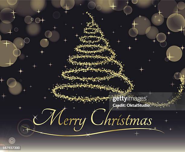 christmas greeting card - sun flare trees stock illustrations
