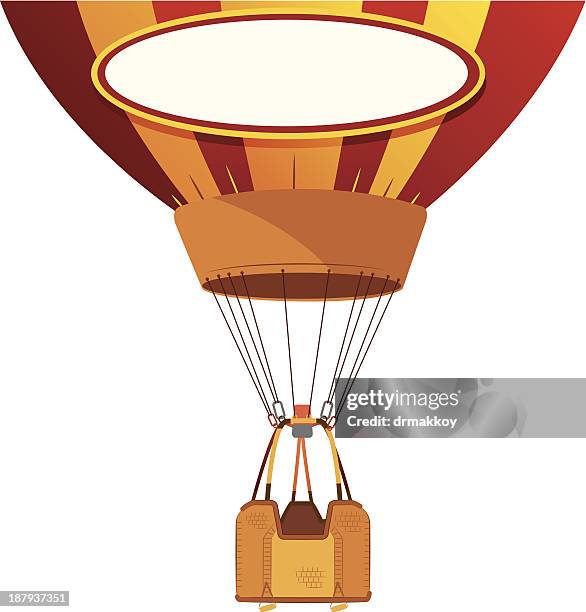 hot air balloon - hot air balloon basket stock illustrations