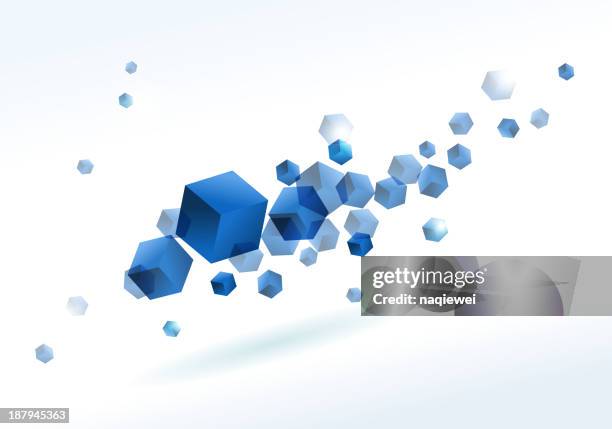 blue cube hintergrund - würfel stock-grafiken, -clipart, -cartoons und -symbole