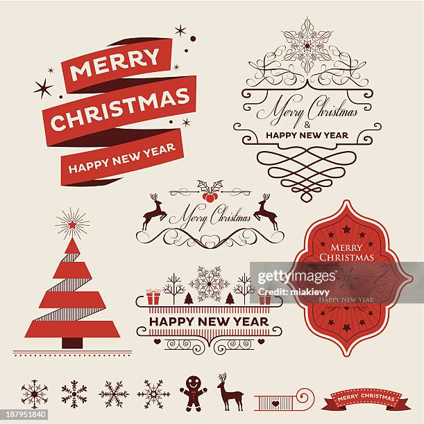 christmas design elements - ginger bread man stock illustrations