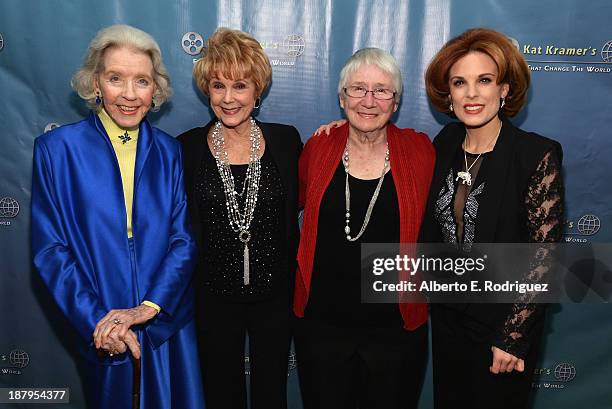 Actress Marsha Hunt, producer Karen Kramer, Heather Mayfield and producer Kat Kramer attend the 5th anniversary of "Kat Kramer's Films That Changed...