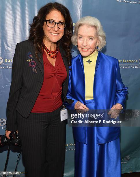 Canon USA's Amy Kawadler and actress Marsha Hunt attend the 5th anniversary of "Kat Kramer's Films That Changed The World" featuring the North...