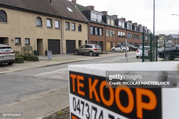Illustration picture shows houses for sale or to rent, in Oudenaarde, Wednesday 27 December 2023. The Flemish government has decided that from 2025,...