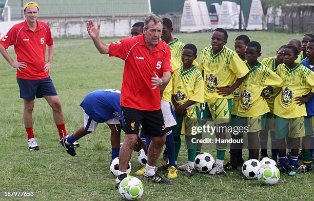 Alan Kennedy during the Liverpool FC Legends Tour, CSI and Coaching Clinic at Siphosethu Primary School on November 14, 2013 in Mount Edgecombe,...