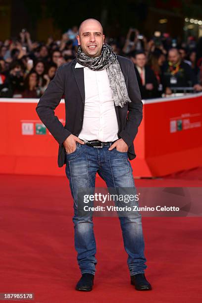 Checco Zalone attends the 'Checco Zalone' Premiere during The 8th Rome Film Festival at Auditorium Parco Della Musica on November 14, 2013 in Rome,...