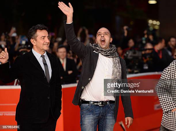 Pietro Valsecchi and Checco Zalone attend 'Checco Zalone' Premiere during The 8th Rome Film Festival on November 14, 2013 in Rome, Italy.