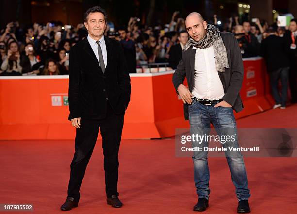 Pietro Valsecchi and Checco Zalone attend 'Checco Zalone' Premiere during The 8th Rome Film Festival on November 14, 2013 in Rome, Italy.