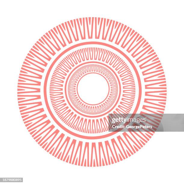 concentric circle pattern - face recognition technology stock illustrations