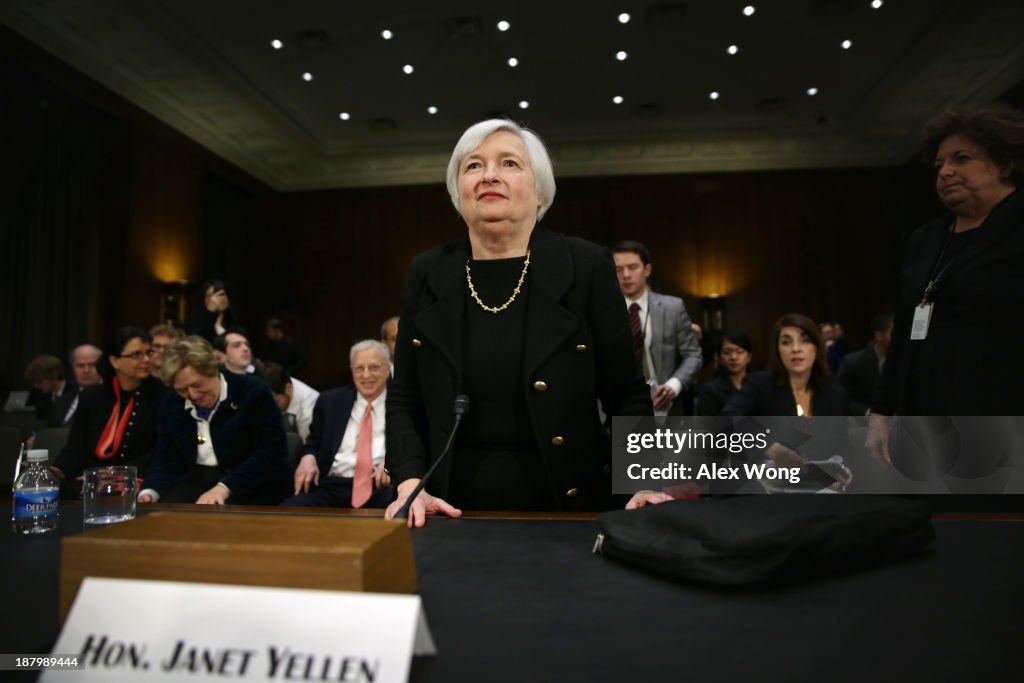 Fed Chair Nominee Janet Yellen Testifies At Senate Confirmation Hearing