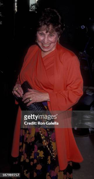 Alice Ghostley attends the rehearsals for 48th Annual Golden Globe Awards on January 18, 1991 at the Beverly Hilton Hotel in Beverly Hills,...