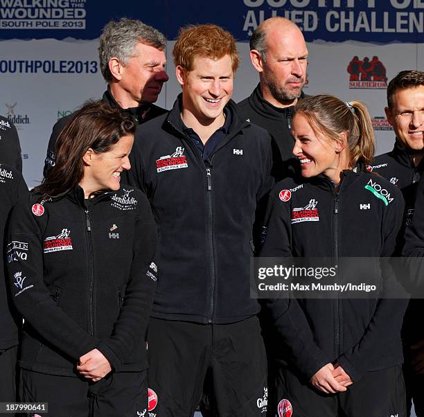 Prince Harry attends the Walking With The Wounded South Pole Allied Challenge Departure Event at Trafalgar Square on November 14, 2013 in London,...
