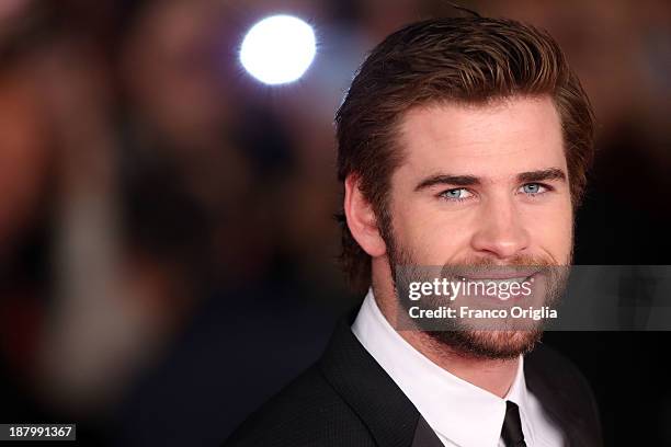 Liam Hemsworth attends the 'The Hunger Games: Catching Fire' Premiere during The 8th Rome Film Festival at Auditorium Parco Della Musica on November...