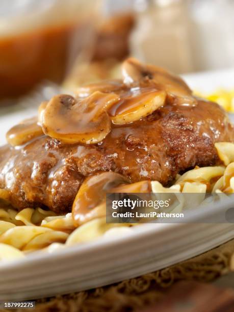 salisbury steak - beefsteak 2013 stock pictures, royalty-free photos & images