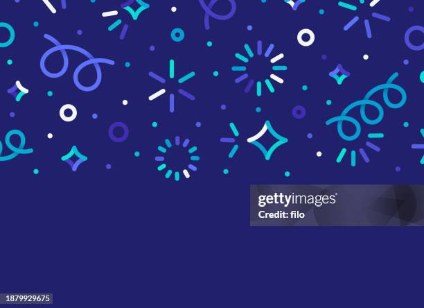 illustrations, cliparts, dessins animés et icônes de fête confetti formes abstraites arrière-plan - réjouissances