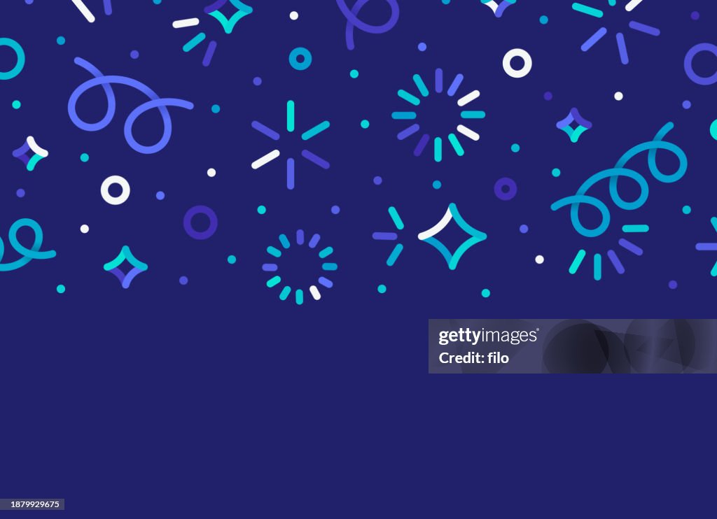 Party Celebration Confetti Abstract Shapes Background
