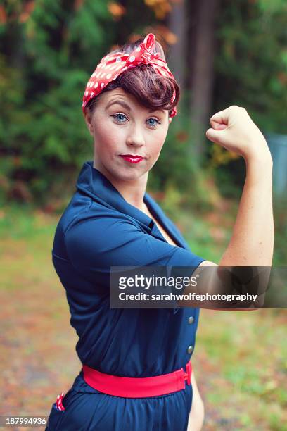 rosie the riveter - rosie the riveter stock pictures, royalty-free photos & images