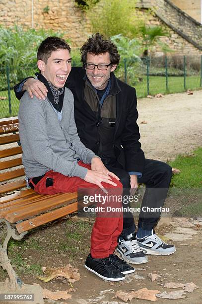 French Director Nils Tavernier and Fabien Heraud pose for the 'L'Epreuve d'une vie' photocall during the 22rd Sarlat Film Festival on November 14,...