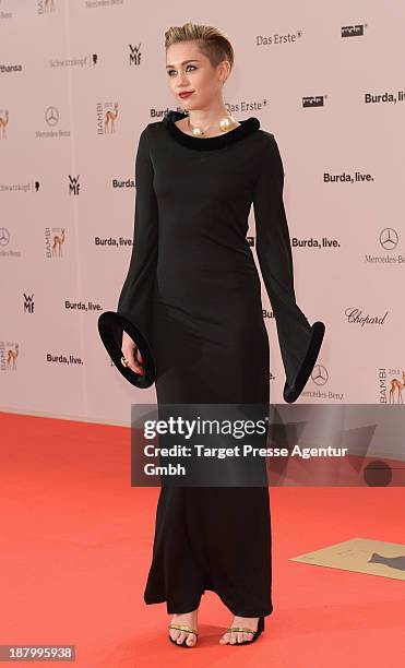 Miley Cyrus attends the Bambi Awards 2013 at Stage Theater on November 14, 2013 in Berlin, Germany.