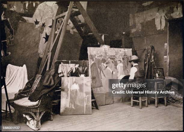 Lautrec In His Studio Rue Caulaincourt 1890 Henri Marie Raymond De Toulouse-Lautrec Monfa 1864-1901 French Painter Printmaker Draftsman And...