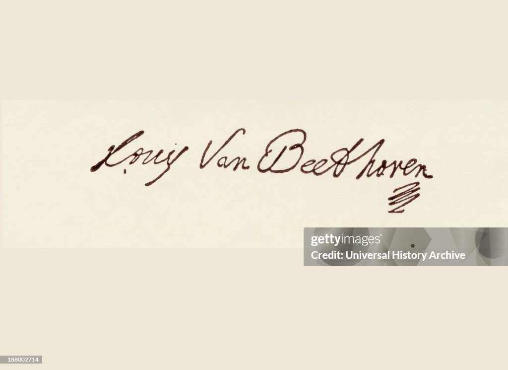 Signature Of Ludwig Van Beethoven