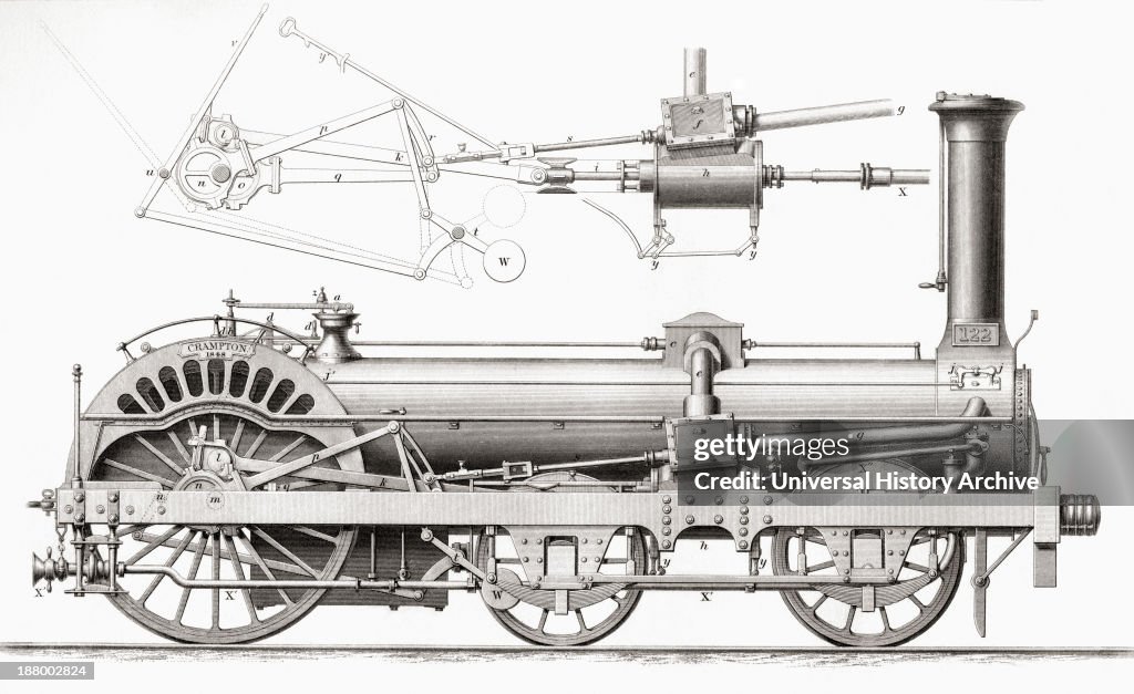 Crampton Train Engine Crampton's Railway Steam Locomotive Engine, 19Th Century. From... News ...