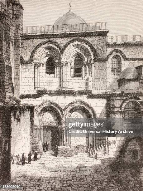 Jerusalem, Palestine. Church Of The Holy Sepulchre In The 19Th Century. From Military And Religious Life In The Middle Ages By Paul Lacroix Published...