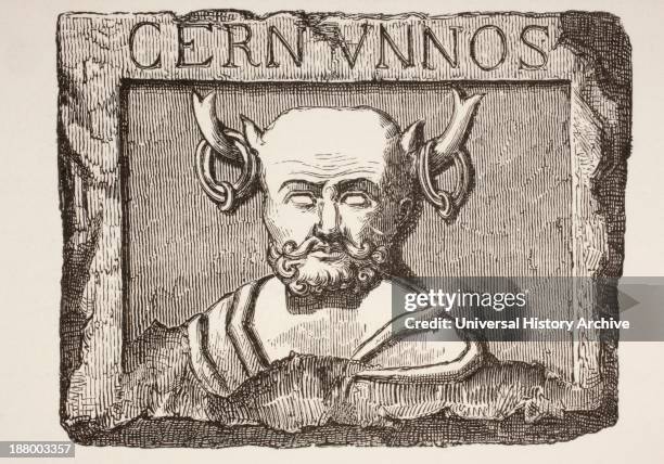 The Celtic God Cernunnos, After A French-Roman Sculpture Discovered In The Foundations Of Notre Dame Cathedral, Paris, In The 18Th Century. From Les...